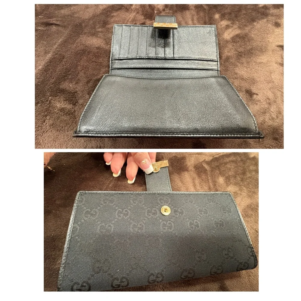 Gucci Supreme Canvas and Leather Wallet EUC - Picture 6 of 9